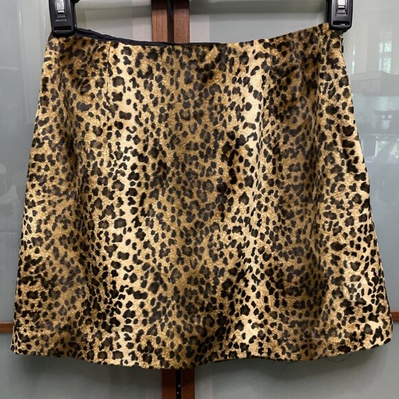 Hugo Buscati Dresses & Skirts - Hugo Buscati Vintage Leopard Cheetah Animal Print Lined Short Mini Skirt Size 8